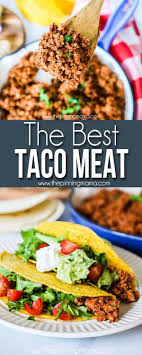 The Best Taco Meat The Pinning Mama Best Taco Meat Recipe Taco Meat Turkey Tacos Recipes