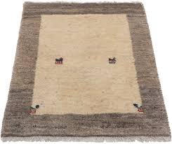 Gabbeh loribaft teppich der loribaft teppich ist die gehobene klasse der populären, modernen und hochflorigen gabbeh teppiche aus der südwestlichen persischen bergregion. Perser Gabbeh Teppich Beige Creme 90 X 66 Cm