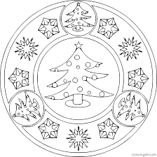 This first set is perfect for children and tweens who have an interest in the relaxing meditative. Christmas Trees And Stars Mandala Coloring Page Coloringall