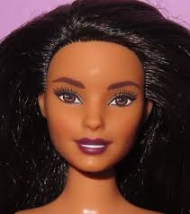 BARBIE DOLL FASHIONISTAS #18 Neysa Face Quality Violet Hair Flat Feet 2015  $21.95