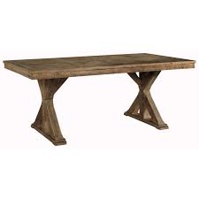 The most popular dining table shape for a dining room is a rectangle. Signature Design By Ashley Grindleburg Rectangular Dining Room Trestle Table Wayside Furniture Dining Tables