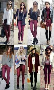 Mode Mode Pantalones Vino Ropa De Moda Outfit Pantalon Vino