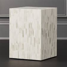 Shop Quad Bone Inlay Side Table Bone And Horn Is Inlaid Piece By Piece To Cover Every Inch Of This W Modern Side Table Bone Inlay Side Table Square Side Table