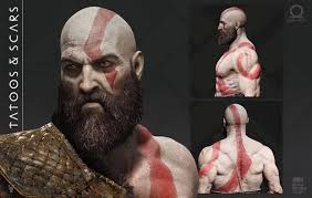 Download Free Kratos Face Red Mark Wallpaper - Mrwallpaper.Com