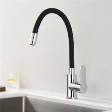 Marque maisonfans catégorie mitigeur de cuisine style moderne matière laiton. Robinet Cuisine Memoire De Forme Mitigeur D Evier Courbe En Silicone Noir Robinetterie Chrome Mitigeur Cuisine Pivotant 360 Robinetterie Achat Prix Fnac