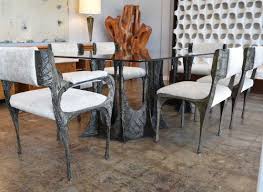 Paul Evans Sculpted Bronze Dining Table And Chairs Dining Table Dining Table Chairs Dining Chairs
