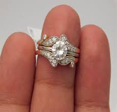 Solitaire Enhancer Jacket Diamonds Ring Guard Warp 14k Gold Yellow Wedding Band By Rg Amp D Gemstone Engagement Rings Ring Guard Diamond Engagement