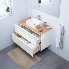 Godmorgon Meuble Lavabo 2tir Brillant Blanc 100x47x58 Cm Ikea