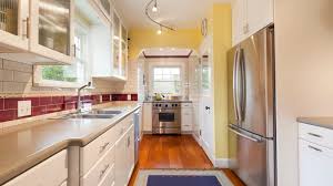 The fridge is along the long outer wall. What Is A Galley Kitchen