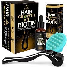 Biotin deficiency is very rare, according to the nih, but signs of biotin deficiency include hair loss and brittle. Amazon Com Derma Roller For Hair Growth Biotin Hair Growth Oil Serum Hair Scalp Massager Helps Absorb Hair Growth Oil Serum Hair Loss Treatment Kit Beauty