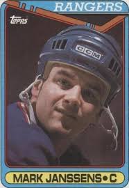 MARK JANSSENS--ROOKIE--1990-91 UPPER DECK--NEW YORK RANGERS--FREE SHIPPING 