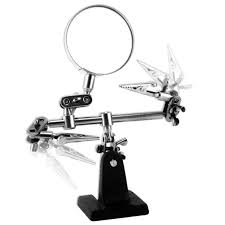 Helping Hand Magnifier Alligator Clip Holder Clamp Jeweler Etsy Magnifying Glass Helping Hands Jewelry Repair