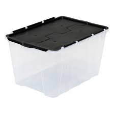 Quickly find the best offers for heavy duty storage boxes plastic on newsnow classifieds. Gsc Technologies Gsc Technology Flip Top Storage Bin 49 L 21 X 15 X 12 In Plastic Clear And Black 211512c Rona
