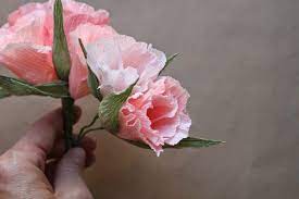 Crepe Paper Godetia And Bougainvillea Crepe Paper Paper Flowers Diy Paper Flowers