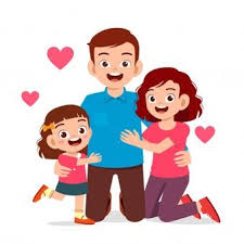 Happy Cute Kid Boy And Girl With Mom And Dad In 2020 Cute Kids Mom And Dad Kids Clipart
