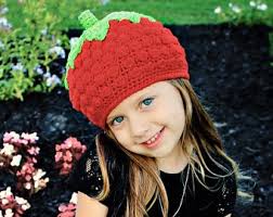 Crochet Strawberry Hat Pattern. Easy Instructions for Cute Fruit Beanie in  Newborn, Baby & Child Sizes (PDF File)