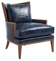 Check out target.com to find furniture & styling ideas to spruce your home. Barclay Butera Atwood Accent Chair Blue Leather One Kings Lane