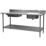 John Boos EPT6R5-3060SSK-L Stainless Steel Prep Table With