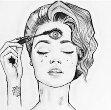 Keep the thickness of the eyelids in mind. Third Eye Evaluation Third Eye Art Awakening Art Art