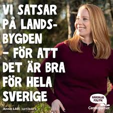 Men annie lööf är också småbarnsmamma, husägare och familjeförsörjare. Centerpartiet Landsbygdsprogrammet Forstarks Med 417 Miljoner Kronor I En Ny Budgetsatsning For Centerpartiet Ar Det Helt Avgorande Att Vi Fortsatter Investera I En Levande Landsbygd Och Ett Hallbart Jordbruk Sager