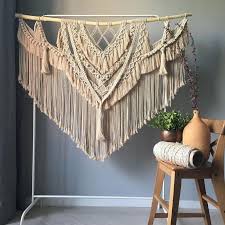 Maybe you would like to learn more about one of these? Huge Macrame Backdrop Extra Large Macrame Wall Hanging With Tassels Macrame Mural Hanging Wall Decor Large Wall Art Gift For Her Boho In 2021 Macrame Wall Hanging Large Macrame Wall Hanging