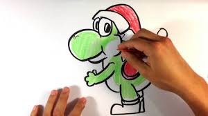 How To Draw Yoshi Christmas Drawings By Christmasdrawings