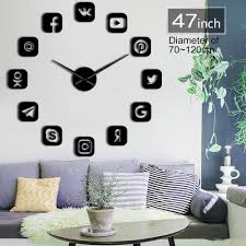Maybe you would like to learn more about one of these? Jam Dinding Besar Diy Giant Wall Clock Quartz Creative Design 120cm Model Social Media Diy 225 Black Jakartanotebook Com