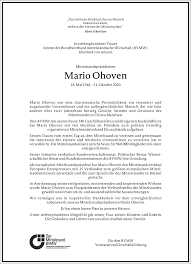 (fast) nichts geht mehr auf deutschen schienen, seit die lokführer streiken. Traueranzeigen Von Mario Ohoven Frankfurter Allgemeine Lebenswege