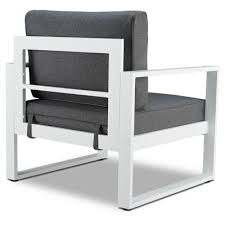 Baltic 2pc Metal Patio Chair Set White Real Flame Outdoor Chair Set Metal Patio Chairs Outdoor Chairs