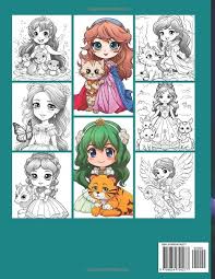 Chibi Princess Coloring Book: A Magical Adventure with Animal Friends: Vu,  Kieu: 9798854790277: Amazon.com: Books