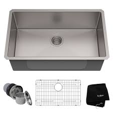 Double kitchen sink plumbing with dishwasher double kitchen sink bathroom sink plumbing bathroom sink drain. 30 Undermount 16 Gauge Stainless Steel Single Bowl Kitchen Sink