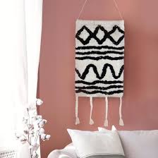Suspension Murale Berbere Ethno 30 X 50 Cm Beige Ecru Parement Mural Objet Decoration Suspension