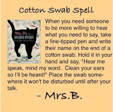 Cotton Swab Spell To Make Others Listen Boy Do I Ever Need This Got A Wonderful Husband Except That He Never Hear Wiccan Spell Book Wiccan Spells Spell Book