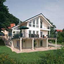 Moderne Terrasse Auf Stelzen Haus Haus Hanglage Einfamilienhaus