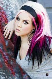 Multi Colored Hair Blonde Pink Black Pink And Black Hair Hair Color For Black Hair Funky Hairstyles