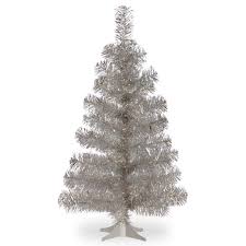 National Tree Company 3 Ft Blue Tinsel Artificial Christmas Tree Tt33 707 30 1 The Home Depot
