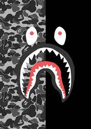 Resultado De Imagen Para Bape Shark Logo Kertas Dinding Wallpaper Ponsel Abstrak