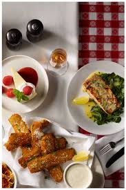 Crispy Zucchini Fritte New York Style Cheesecake Lemon Salmon Food