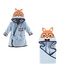 Made from 100% cotton terry cloth, this hooded baby towel makes drying them off after a warm bath nice and comfortable. Hudson Baby Nerdy Fox Bath Robe Hooded Towel Newborn Best Price And Reviews Zulily
