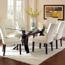 Set (table & 6 side chairs), created for macy's. Berkley Dining Table Dark Espresso Steve Silver Co In 2021 Glass Dining Room Table Dining Room Sets Glass Kitchen Tables