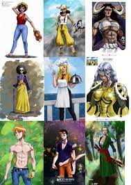 OC Fanart] All the genderbend Fanart I did last year for these one piece  characters : r/OnePiece
