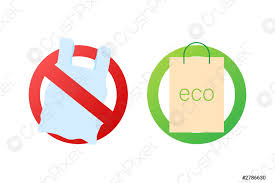 Say No To Plastic Bags Poster The Campaign To Reduce Stock Vector Crushpixel