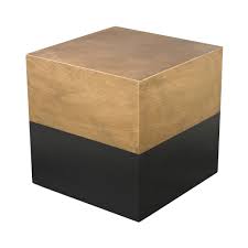 Black And Gold Draper Cube Table Design By Lazy Susan Cube Table Gold Home Decor Dimond Home