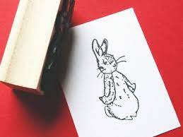 Peter Rabbit Stamp Beatrix Potter Stamp Baby Shower Rubber Etsy Peter Rabbit Party Rabbit Baby Shower New Baby Products