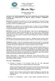 In most languages, the sentence order in malay is: Lgu Malay Executive Order No 024 Amending The Facebook