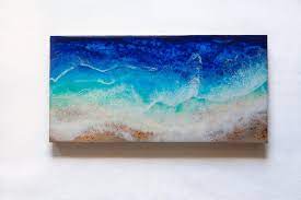 10x20 Epoxy Resin Ocean Wall Art Resin Wall Etsy Resin Wall Art Art Ocean Wall Art
