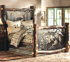 Can you post overall dimensions of the frame. Aspen Log Bed W Metal Wildlife Scene Queen
