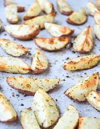 Greek Crispy Potato Wedges On Baking Sheet Potato Wedges Roasted Red Skin Potatoes Crispy Potatoes