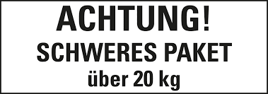 0,8 kj/kgk zum vergleich andere stoffe: Hinweisetikett Schweres Paket Perm 147x50mm 250 Rolle Kroschke Com