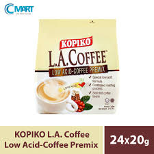 Not all low acid coffees are made equal, because it's almost impossible to fully control the acid content of a coffee bean (it comes from a living plant, after all). Kopiko L A Coffee Low Acid Coffee Premix 20g X 24 S Shopee Malaysia